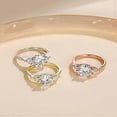 thumbnail image 3 of 2CT 925 Sterling Silver Engagement Rings for Women Round Cut 3-Stone Promise Rings for Her Cubic Zirconia CZ Wedding Bands Size 3-11, 3 of 4