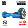 "UL 2272 Certified Hoverboard 6.5"" Self Balancing Two Wheel Electric Scooter with Top LED Light - Blue"
