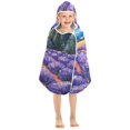 thumbnail image 7 of Lavender Oil Painting Hooded Beach Towel Kids Bath Towels Quick Dry for Pool Swiming 50" x 23.5" Microfiber Soft Bathrobe, 7 of 7