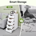 thumbnail image 6 of Durable 5-Tier Plastic Storage Cabinet,Multi-Purpose Storage Cabinets with Drawers, Garage Storage Cabinets with Doors,Ideal Plastic Storage Cabinet with Door, 6 of 13