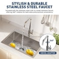 thumbnail image 3 of GloryStar Top Mount Single Bowl Kitchen Sink, Drop-In Stainless Steel Design, 3 of 8