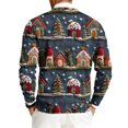 thumbnail image 4 of Wutalume Men's Christmas Print Crewneck Sweater, Long Sleeve Ribbed Knit Pullover, Relaxed Fit Casual Business Knitwear for Holiday Parties and Daily Wear,Blue S, 4 of 6