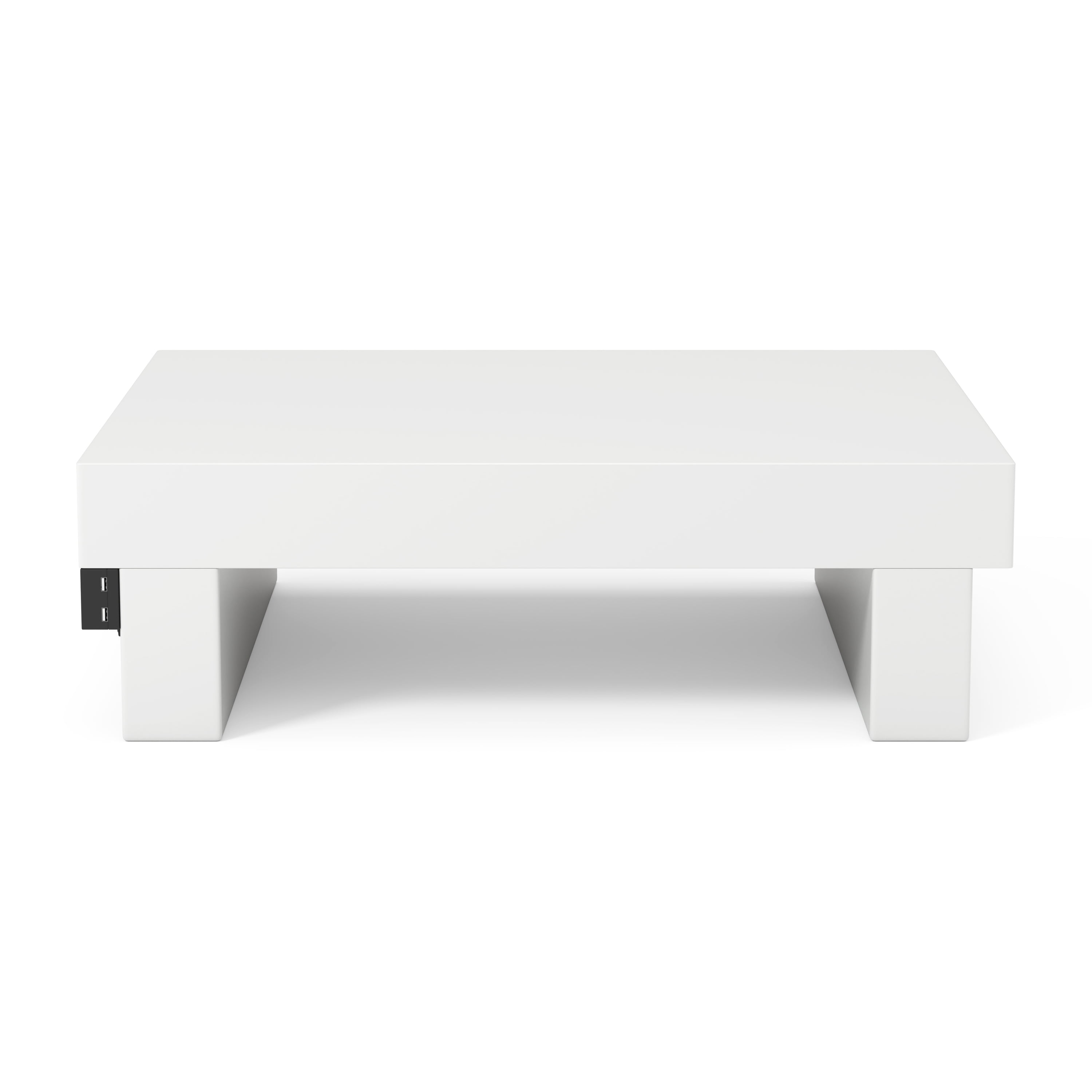 Furniture of America Krister Rustic Nightstand with 2-Drawer, Glossy White
