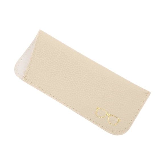 Estuche para gafas con patrón de lichi de Unique Bargains, almacenamiento portátil para gafas 7"x2.95"x0.59" beige
