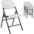 thumbnail image 1 of Set De Sillas Plegables De Plástico Reforzadas con Estructura De Acero 80 X 39 cm Silla para Eventos Resistente Color Blanco Silla Portatil Silla Plegable para Fiestas (4), 1 of 7