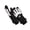 Black white, variant on Breathable Warm Fleece Liner Gloves Coldproof Hand Gloves for Winter Activity
