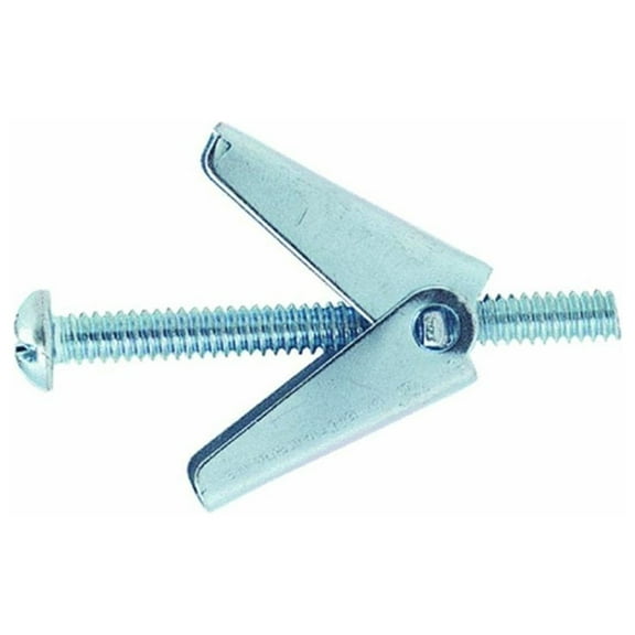 Hillman Toggle Bolts 1/8 " X 3 " Round Head Slotted Zinc Plated Steel 50/Box