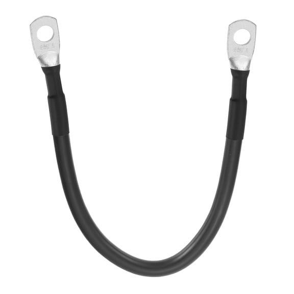 Uxcell 6AWG Gauge Battery Cable Wire 1FT Length 5/16" Diameter Positive and Negative Copper Alternator Connector Extender with US standard O-ring for Car RV Golf Cart Marine, Black