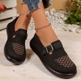 thumbnail image 6 of Wensltd Women Loafers Wide Width Round Toe Flats for Spring Daily Walking Solid Color Black, 6 of 9