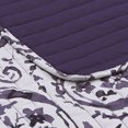 Truly Soft Watercolor Paisley Eggplant King Quilt Set