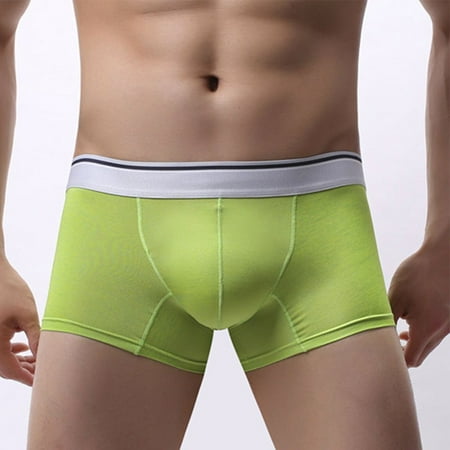 

Men Ice Silk Boxer Briefs Pouch Underwear Shorts Trunks Sports Underpants