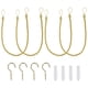 thumbnail image 1 of Cuerdas para cortinas Uxcell, paquete de 4, cuerdas trenzadas para cortinas con ganchos de tornillo y pernos, amarillo dorado, 1 of 7