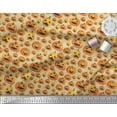 thumbnail image 2 of Soimoi Poly Georgette Fabric Pumpkin Halloween Print Fabric by The Yard 42 Inch Wide, 2 of 3
