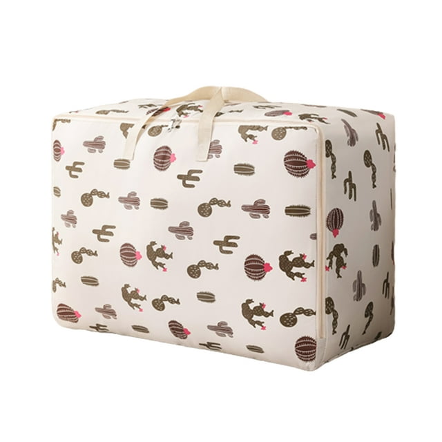 Cateissary Bolsa de almacenamiento Simple Oxford, bolsas impermeables de gran capacidad, bolsa de ropa interior, cartera, ropa de guata, Almacenamiento y organización del hogar Cactus 58*38*24