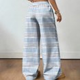 thumbnail image 5 of Boyscolos Women Sweatpants Casual Loose Lounge Drawstring Elastic Waist Straight Leg Palazzo Pants Boho Clothing with Pockets, 5 of 5