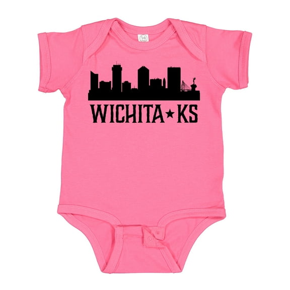 Inktastic Wichita Kansas City Skyline Boys or Girls Baby Bodysuit