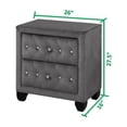 thumbnail image 5 of Pemberly Row Crystal Tufted Nightstand finished with Wood in Gray, 5 of 5