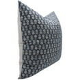 thumbnail image 2 of Fabdivine Block Print Throw Pillow Cover, 18x18 Inch Pure Linen Handmade Cushion Cover, Floral Print Boho Design Gray Pillow Cover for Sofa and Couch, 2 of 5