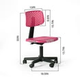thumbnail image 5 of Homy Casa Small Adjustable Kids Desk Chair with Swivel Wheels, Pink Plastic Seat and Backrest, 5 of 7