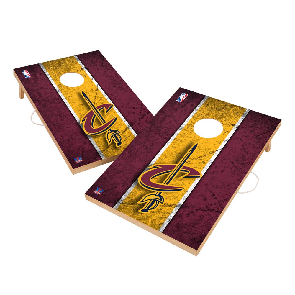 Cleveland Cavaliers 2' x 3' Solid Wood Cornhole Board Set - Walmart.com ...