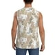thumbnail image 4 of Balery Retro Bunny Flower Camisetas sin mangas para hombre, absorbe la humedad y protege contra el mal olor.-Large, 4 of 7