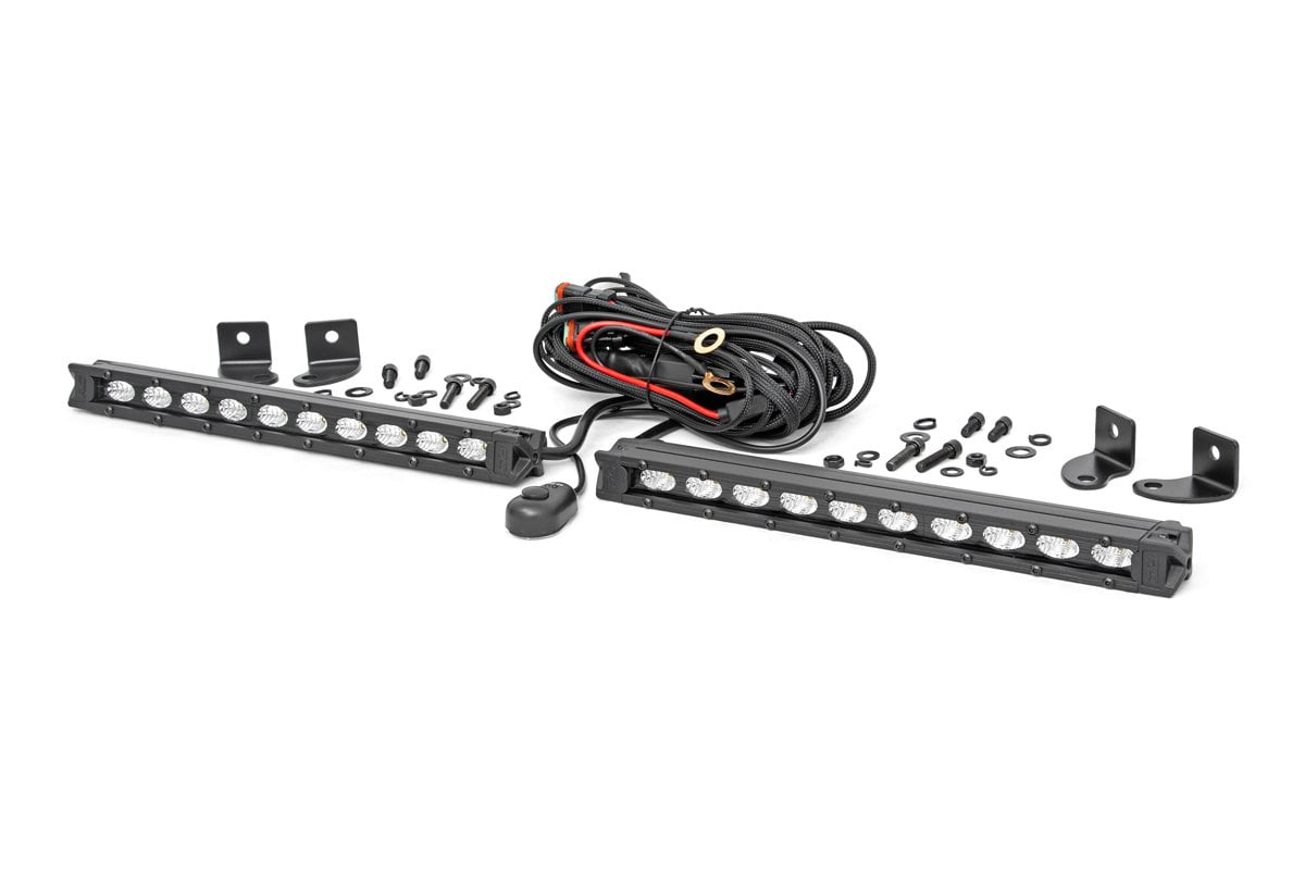 Rough Country 10" Slimline CREE LED Light Bars Black Series (Pair) 70410BL