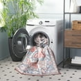 thumbnail image 4 of SAFAVIEH Arizona Mia Medallion Machine Washable Area Rug, Rust/Blue, 6' x 6' Square, 4 of 8