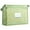 Green, variant on Yammee Double Layered Mesh File Bag Document Organiser Carrying Bag With Handle Clear Label Window Handheld Book Carrying Case