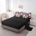 thumbnail image 5 of Feelyou Bear Deer Bedding Comforter Set 7pcs, Red Patchwork Plaid Queen Bedding Sets, 5 of 8