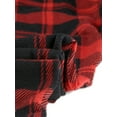 thumbnail image 6 of Agnes Orinda Women's Plus Size Slim Stretch Plaid Pajamas Sleeppant 2X Red, 6 of 8