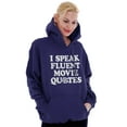 thumbnail image 4 of Speak Fluent Movie Quotes Classic Unisex Plus Fleece Graphic Hoodie Brisco Brands 4X, 4 of 6