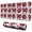 Red Football Helmets, variant on Long Mouse Pads for Desk,Soccer Ball Pattern Desk Mats on Top Of Desks, Desk Mouse Pad Extra Large with 3mm Non-Slip Base and Stitched Edge for Gaming,Office,Work,Home 31.5"x11.8"