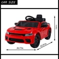 thumbnail image 4 of 12V Ride On Car,  Dodge Charger Powered Electric Car with Battery Powered, Bluetooth, Remote Control, LED Light, Ride On Toy for Ages 3+ Kids, Red, 4 of 10