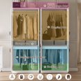 thumbnail image 2 of MEISSALIVVE Wardrobe Closet with 8 Doors and Hanging Rod, 2 of 8