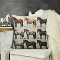 thumbnail image 2 of YINGXI Horse Pillow,Horse Pillow Covers, Horse Decor，Horse Pillow for Girls,Horse Decor Linen Cushion Cover for Bedroom Girls Room,Horse Room Decor,Horse Decor for Girls Room 12x12in, 2 of 5