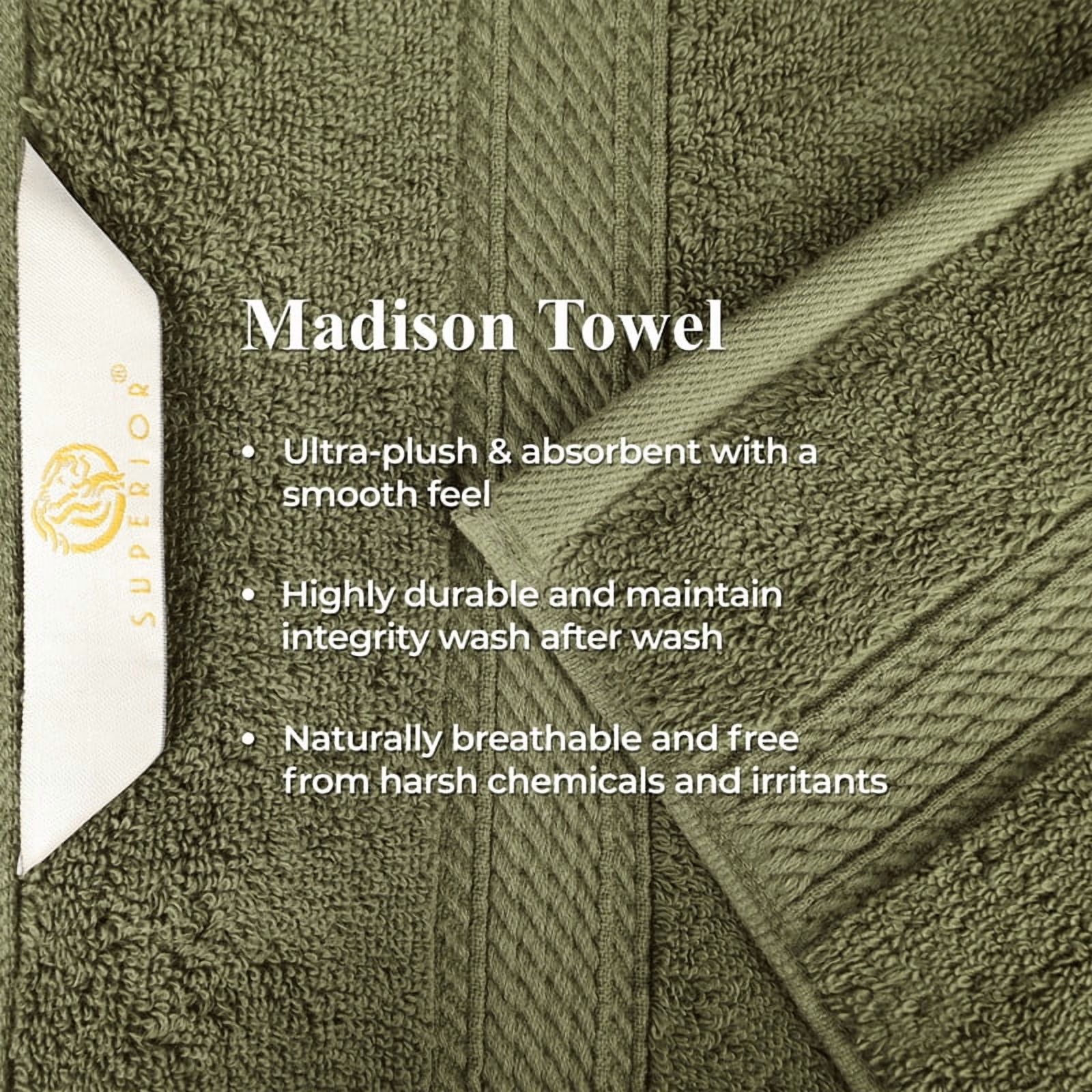 Superior 800 GSM Egyptian Cotton 4-Piece Hand Towel Set, Soft Ultra Absorbent Towels, Charcoal