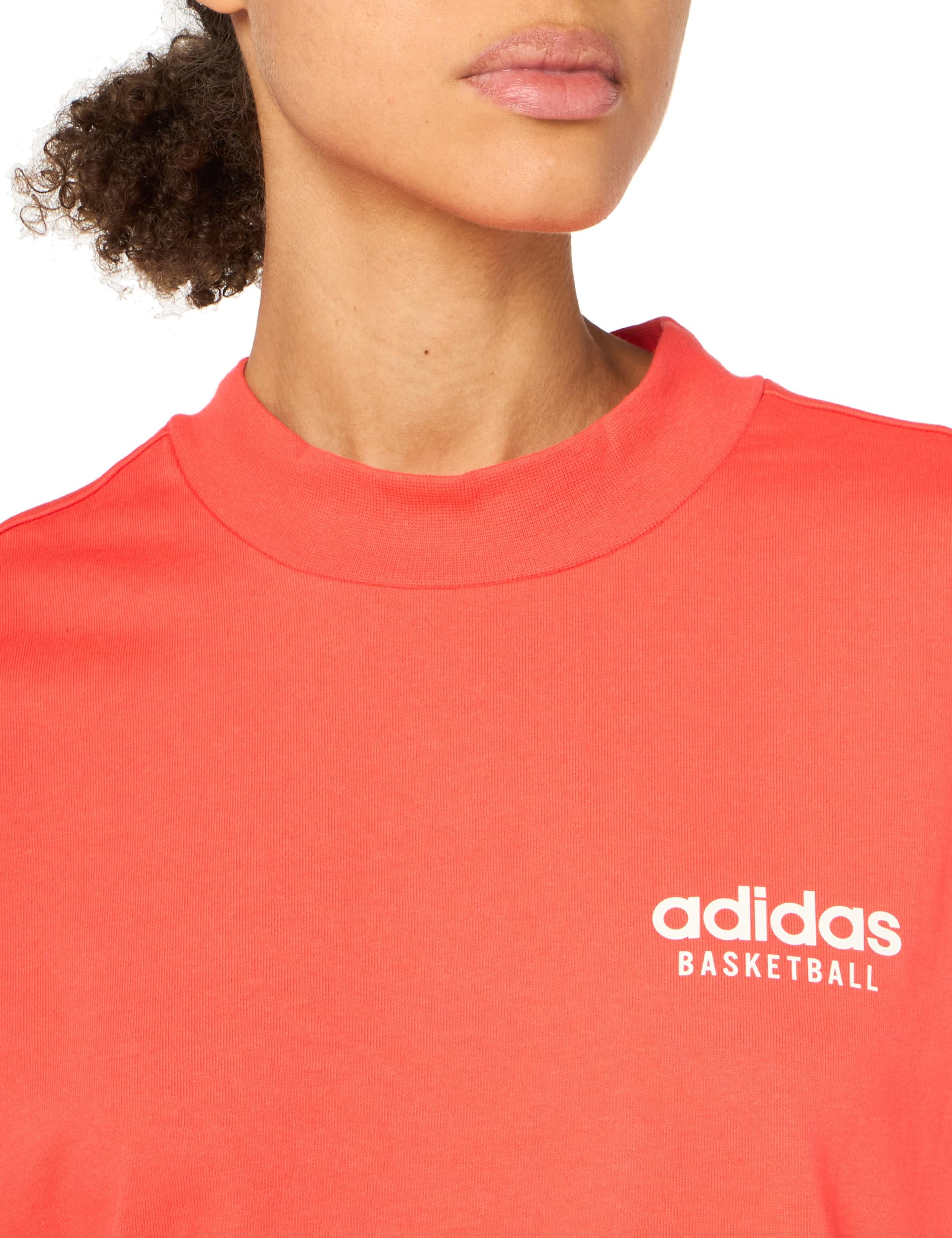 adidas Women's Select Mock Neck Long Sleeve, Bright Red, Medium