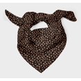 thumbnail image 3 of Bimba Orange Alphabet Text Printed Pure Silk Scarf Neck Wrap Summer Hair Bandanas For Women 40 x 40 Inches, 3 of 6