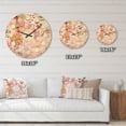 thumbnail image 4 of Designart 'Botanical Floral Retro III' Mid-Century Modern Wood Wall Clock, 4 of 5