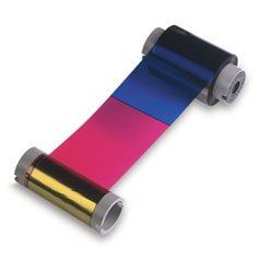 Full Overlay Panels - HID 86200 - HID Fargo DTC550 YMCKO Ribbon - Full-color ribbon with resin black and clear overlay panel ? 500 images