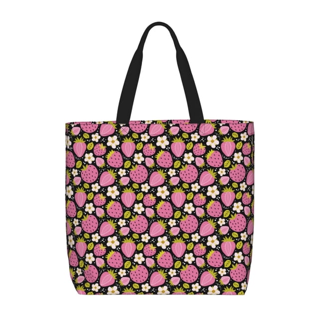 Balery Strawberry Bolsa de Mano para Mujeres con Cremallera, Bolsa de Gimnasio con Compartimentos, Bolsa para Laptop, Bolsa para Trabajo