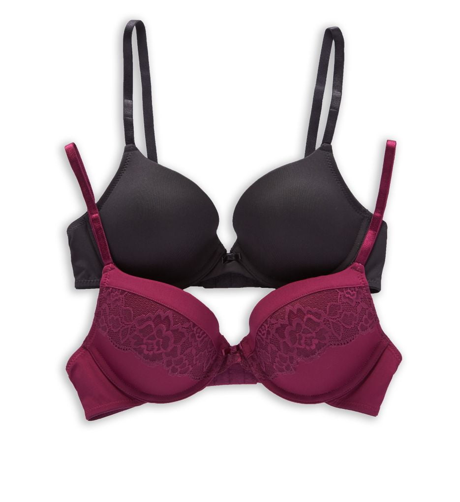 Photo 1 of Women's Self Expressions SE5757 Push Up T-Shirt Bra - 34C - MAROON BRA ONLY
