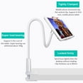 thumbnail image 6 of Universal Bracket Arm Bed Desk Lazy Stand Cellphone Clip Mobile Phone Holder Mount Clamp BLACK, 6 of 8