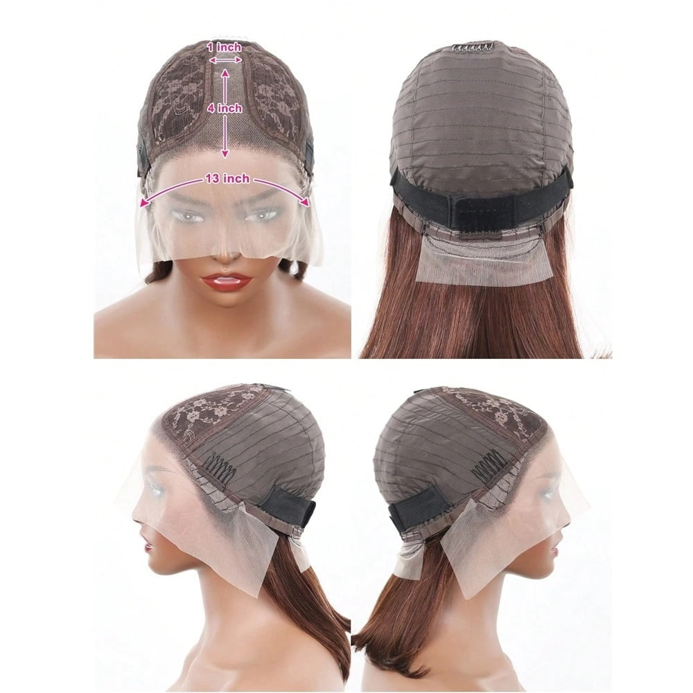 T Part Lace Front Bob Wigs Honey Blonde Straight Short Human Hair Bob Lace Front Wigs Human Hair 180 Density