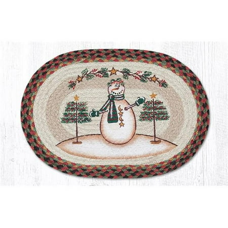

Capitol Importing 48-081MSS 13 x 19 in. Moon & Star Snowman Printed Oval Placemat
