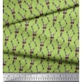 thumbnail image 3 of Soimoi Green Poly Georgette Fabric Damask Floral Printed Craft Fabric by the Yard 52 Inch Wide, 3 of 3