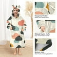 thumbnail image 3 of FORMRS Wearable Blanket Hoodie with Sleeves for Kids Cozy Flannel Sweatshirt, Simple Clouds, 3 of 7