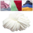 thumbnail image 6 of Rushay Chunky Chenille Yarn Giant Washable Gauge 7 Plush Yarn Acrylic Fibers Bulky Yarn Milky White, 6 of 9