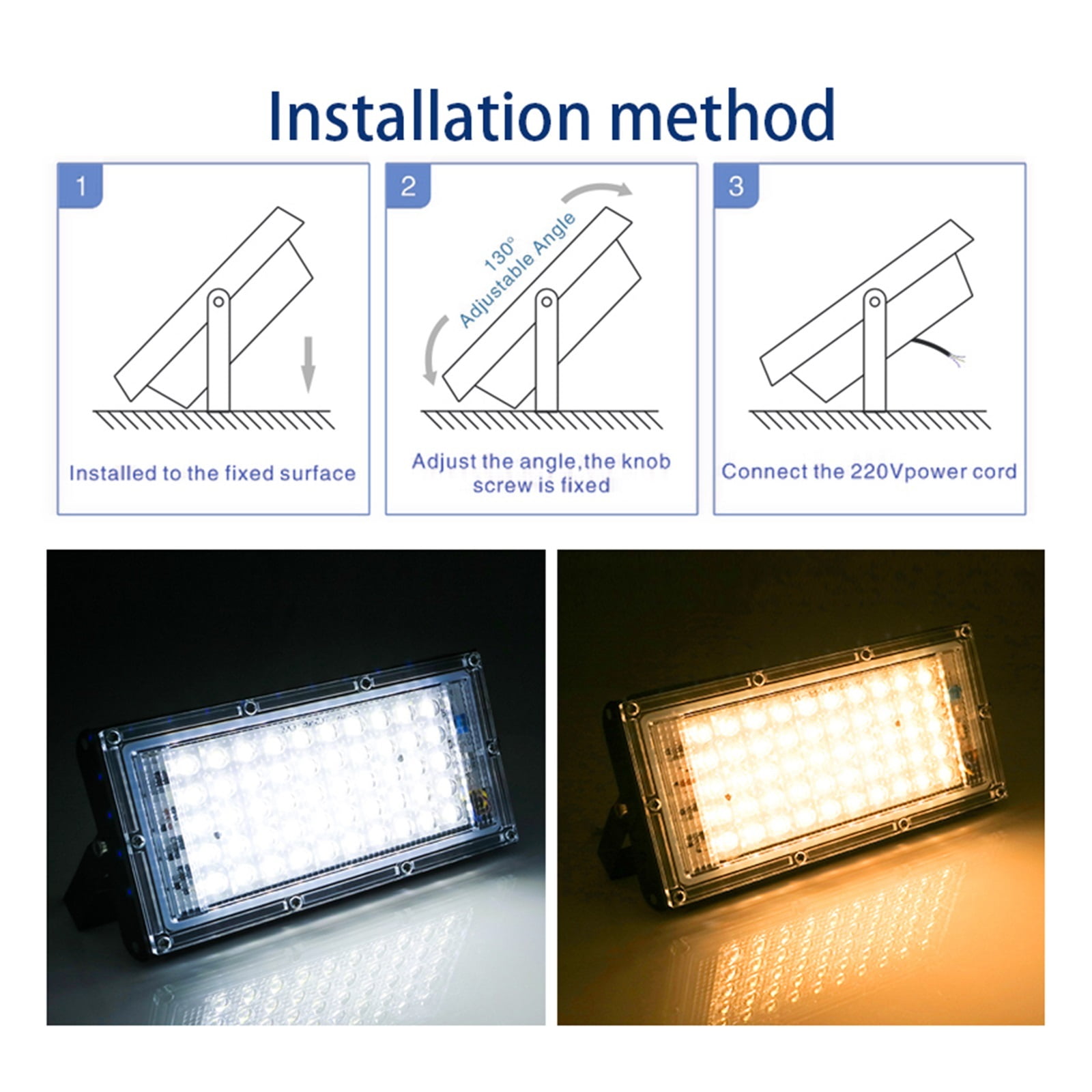50W 100W Waterproof IP65 LED Flood Light AC Spotlight Outdoor Garden Lighting Led Reflector Cast Light Floodlights ,Multifunctional Lighting