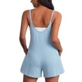 thumbnail image 5 of Loose Jumpsuits for Women Plus Size Women’s Baggy Jumpsuit Sleeveless Linen Elastic Cuffed Wide Leg Pants Loose Boho Vacation Overalls Blue L, 5 of 6